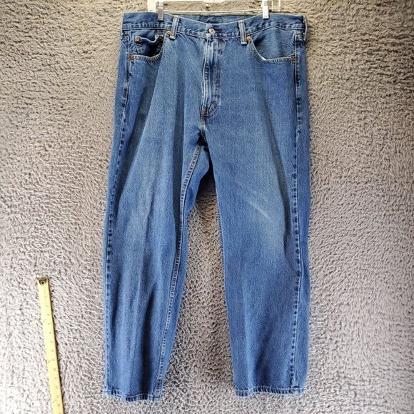 Levis Jeans Mens Size 40x30 Blue 505 Original Fit Straight Leg Denim - Picture 2 of 12